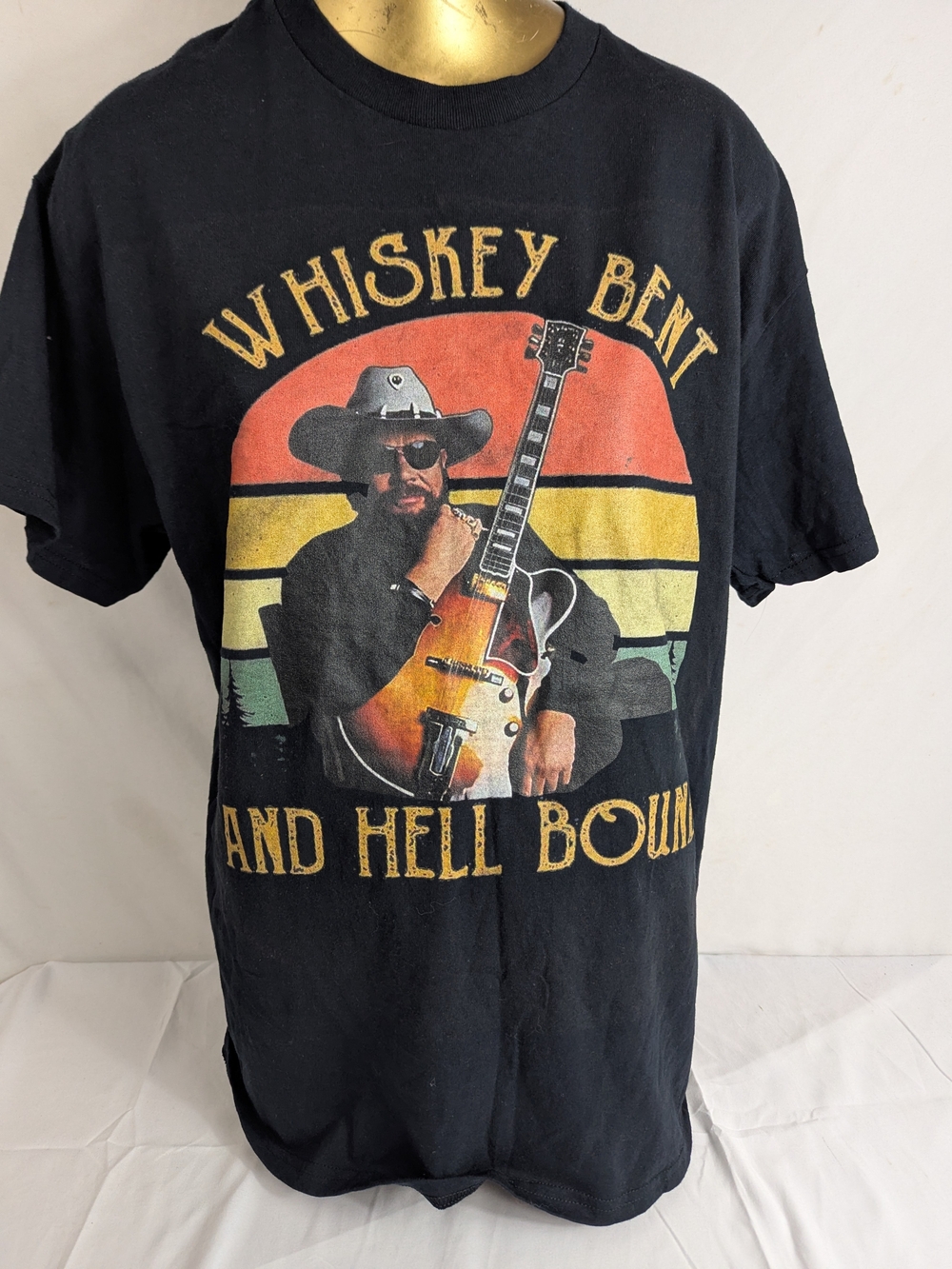 Hank Williams Jr Whiskey Bent And Hell Bound T-shirt Size Large